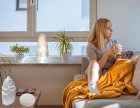 SELENIT Platte 10cm Ø Ladeplatte Schutzplatte Untersetzer BLUME des LEBENS [3-tlg Set] Täschchen & Beschreibung.