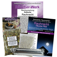 Keltische Rauhnacht 6-tlg Ritual Räucher Set zum räuchern für Rauhnächte mit Anleitung und Zubehör.