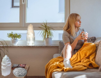 SELENIT Platte 10cm Ø Ladeplatte Schutzplatte Untersetzer CHAKRA [3-tlg Set] Täschchen & Beschreibung.