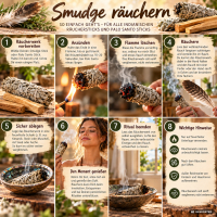 Beifuß zum räuchern 6x Präriebeifuß 10-12cm Wüstenbeifuß 9-TLG Räucherset, Booklet, Beschreibung.