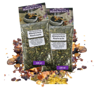 Rauhnächte 7-tlg Räucherset 2x MITTELALTERLICHE RAUHNACHT 20-Kräuter Räuchermischung, Rauhnachtfibel, Räucherzubehör.