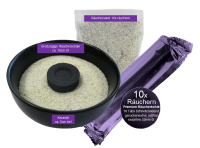 Rauhnächte räuchern 8-tlg Räucherset MITTELALTERLICHE RAUHNACHT 20-Kräuter Räuchermischung, RÄUCHERSCHALE, Anleitung, Weihrauch, Myrrhe, Rauhnachtfibel.