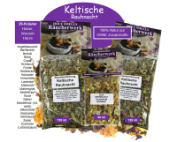 Rauhnächte 8-tlg Räucherset 2x KELTISCHE RAUHNACHT 20-Kräuter Räuchermischung, Weihrauch & Myrre, Rauhnachtfibel, Räucherzubehör.