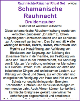 Rauhnächte räuchern 8-tlg Räucherset SCHAMANISCHE RAUHNACHT 20-Kräuter Räuchermischung, RÄUCHERSCHALE, Anleitung, Weihrauch, Myrrhe, Rauhnachtfibel, Täschchen.