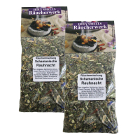 Rauhnächte räuchern 8-tlg Räucherset SCHAMANISCHE RAUHNACHT 2x 20-Kräuter Räuchermischungen, Weihrauch & Myrrhe, Anleitung, Rauhnachtfibel, Täschchen.