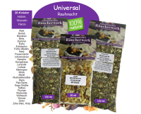 Rauhnächte Räucherwerk UNIVERSAL RAUHNACHT 2x 20-Kräuter Räuchermischungen a 120ml und 50ml Weihrauch (OLibanum) Myrrhe zum räuchern. 3x Räuchermischungen in wiederverschließbaren Beuteln.