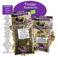 120ml Großpackung 20-Alpen-Kräuter Räuchermischung mit Wurzeln, Blüten, Hölzern. 50ml Räuchermischung Reine Harze mit Weihrauch, Myrrhe, Dammar, Styrax, Bernstein uvm.