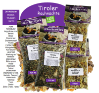 2x 120ml Großpackungen Räuchermischung mit 20 Kräutern Hölzern Harzen Räucherwerk. 2x 50ml Weihrauch & Myrrhe für alle Rauhnächte und Dreikönige.