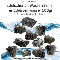 EDELSCHUNGIT Wassersteine 100g zur Wasser-Aufbereitung für EDELSTEINWASSER