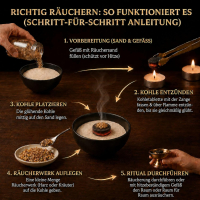 Hausreinigung Räuchern 101 Rituale 20-TLG Räucher-Set, Schutz, Meditation, Rauhnächte, Negative Energie ausräuchern UVM. 12 x Räucherwerk, RÄUCHERSCHALE, Zange, Kohle, Anleitung
