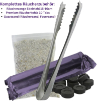Hausreinigung Räuchern 101 Rituale 20-TLG Räucher-Set, Schutz, Meditation, Rauhnächte, Negative Energie ausräuchern UVM. 12 x Räucherwerk, RÄUCHERSCHALE, Zange, Kohle, Anleitung