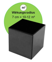 SCHUNGIT Shungite WÜRFEL 7 x 7cm poliert. 3-tlg SET - ENERGIE Stein aus Karelien. mit TÄSCHCHEN und BESCHREIBUNG. Ideal für Schlafzimmer, Schreibtisch, Büro, Homeoffice.