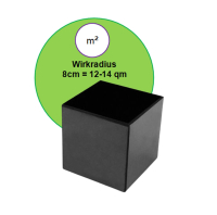 SCHUNGIT Shungite WÜRFEL 8 x 8cm poliert. ENERGIE Stein aus Karelien. 3-tlg SET mit TÄSCHCHEN und BESCHREIBUNG. Ideal für Schlafzimmer, Schreibtisch, Büro, Homeoffice 95500/W8