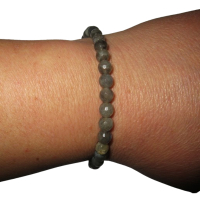Labradorit 6mm Kugelarmband facettiert Edelsteinarmband