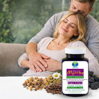 Myrrhe Kamille Kaffeekohle VEGAN 120 Kapseln für Verdauung, Magen-Darm-Balance. Pflanzlich, ohne Zusatzstoffe.