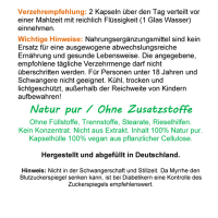 Myrrhe Kamille Kaffeekohle VEGAN 720 Kapseln für Verdauung, Magen-Darm-Balance. Pflanzlich, ohne Zusatzstoffe.