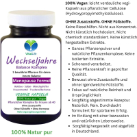 Wechseljahre Komplex VEGAN 720 Kapseln, Menopause Formel, Hormon Balance für Frauen ab 40
