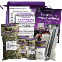 Energetische HAUSREINIGUNG [Kräuter & Engel] 12-tlg RÄUCHER-Set zum RÄUCHERN von Räumen, Haus, Wohnung, Praxis.