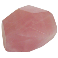 Rosenquarz Handschmeichler facettiert ca.4-5 cm