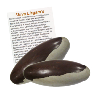 Shiva Lingam Paar ca. 3-4 cm Himalaya Narmada Fluss mit Stofftäschchen