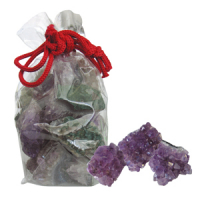 Amethyst 6 Kristallstücke je ca. 5-6 cm im Säckchen