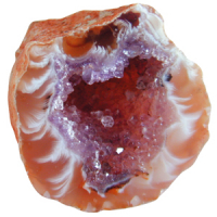 Feengarten Kristallgeode ca. 2,5-3,5 cm mit Beschreibung und Täschchen