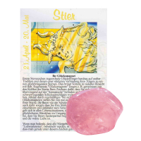 Rosenquarz Glücksmagnet ca. 2-4cm Stier