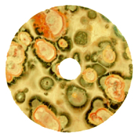 Leopardenjaspis Donut Anhänger ca. 30mm