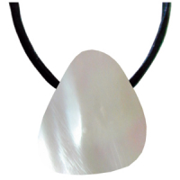 Perlmutt weiß Anhänger gebohrt ca. 2-4cm