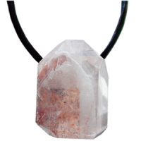 Phantomquarz Schmeichelstein gebohrt ca. 2-3cm