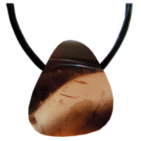 Rauchquarz Schmeichelstein gebohrt ca. 2-3cm