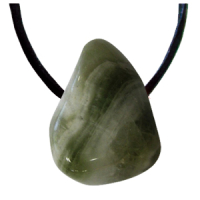 Prasolith Anhänger gebohrt ca. 2-4cm