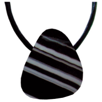 Sardonyx Anhänger gebohrt ca. 2-3cm mit Band & Zertifikat