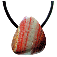 Regenbogenjaspis Anhänger gebohrt ca. 2-4cm