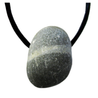 Rheinkiesel Anhänger gebohrt ca. 2-4cm