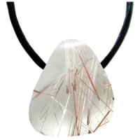 Rutilquarz Schmeichelstein gebohrt ca. 2-4cm