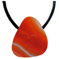 Sarder Anhänger gebohrt ca. 2-3cm mit Band & Zertifikat