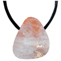 Sonnenstein Schmeichelstein gebohrt ca. 2-4cm