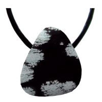 Schneeflockenobsidian Anhänger gebohrt ca. 2-4cm