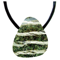 Silberauge Anhänger gebohrt ca. 2-3cm mit Band & Zertifikat