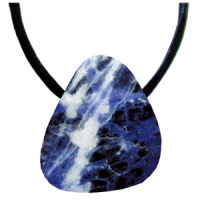 Sodalith Anhänger gebohrt ca. 2-3cm mit Band & Zertifikat