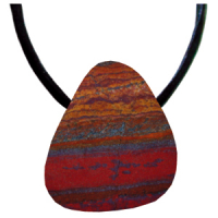 Tigereisen Anhänger gebohrt ca. 2-3cm mit Band & Zertifikat