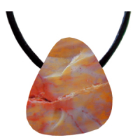 Versteinertes Holz Schmeichelstein gebohrt ca. 2-4cm