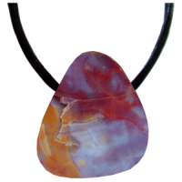 Versteinertes Mammutholz Schmeichelstein gebohrt ca. 2-3cm