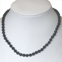 Falkenauge Kette 8mm Kugelkette ca. 45cm lang, geknotet, 925 Silber Karabiner-Verschluss