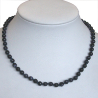 Goldfluss blau 6mm Kugelkette ca. 45cm lang