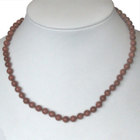 Goldfluss braun 6mm Kugelkette ca. 45cm lang