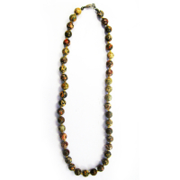 Leopardenjaspis 8mm Kugelkette ca. 45cm lang