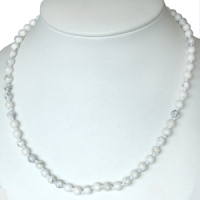 Magnesit 6mm Kugelkette ca. 45cm lang