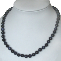 Goldfluss blau 8mm Kugelkette ca. 50cm lang